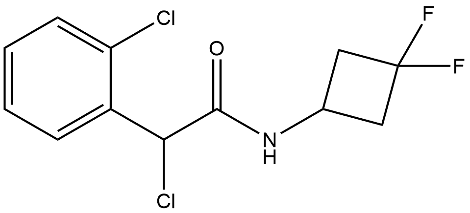 Benzeneacetamide, α,2-dichloro-N-(3,3-difluorocyclobutyl)- Struktur