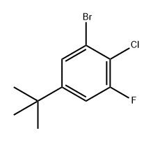 Benzene, 1-bromo-2-chloro-5-(1,1-dimethylethyl)-3-fluoro- Struktur