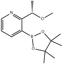 Pyridine, 2-[(1S)-1-methoxyethyl]-3-(4,4,5,5-tetramethyl-1,3,2-dioxaborolan-2-yl)- Struktur