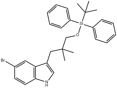 bromo-3-(3-((tert-butyldiphenylsilyl)oxy)-2,2-dimethylpropyl)-1H-indole Struktur