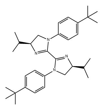 2,2'-Bi-1H-imidazole, 1,1'-bis[4-(1,1-dimethylethyl)phenyl]-4,4',5,5'-tetrahydro-4,4'-bis(1-methylethyl)-, (4S,4'S)- Struktur