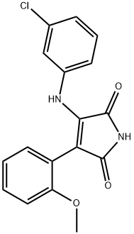 1H-Pyrrole-2,5-dione, 3-[(3-chlorophenyl)amino]-4-(2-methoxyphenyl)- Struktur