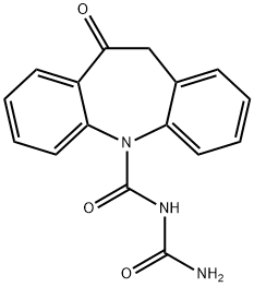 5H-Dibenz[b,f]azepine-5-carboxamide, N-(aminocarbonyl)-10,11-dihydro-10-oxo- Struktur