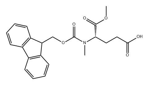 L-Glutamic acid, N-[(9H-fluoren-9-ylmethoxy)carbonyl]-N-methyl-, 1-methyl ester Struktur