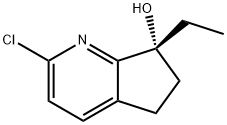 5H-Cyclopenta[b]pyridin-7-ol, 2-chloro-7-ethyl-6,7-dihydro-, (7R)- Struktur