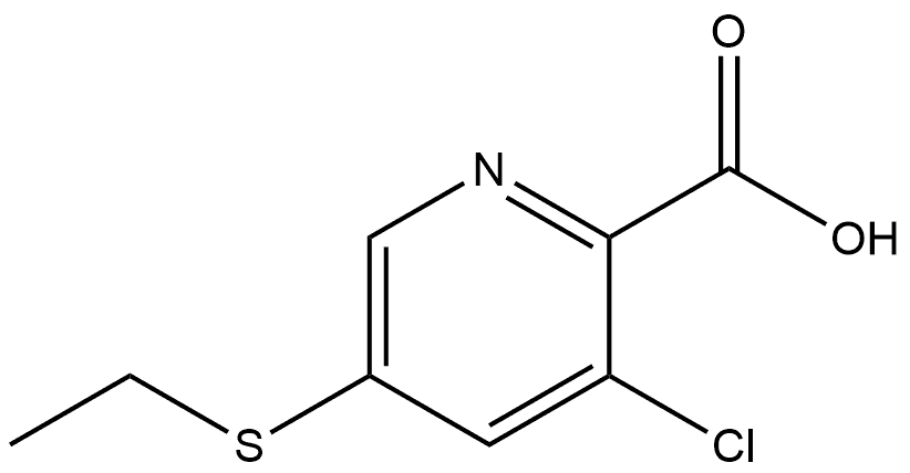 3-Chloro-5-(ethylthio)-2-pyridinecarboxylic acid Struktur