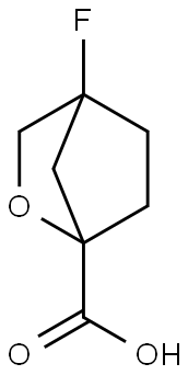 2-Oxabicyclo[2.2.1]heptane-1-carboxylic acid, 4-fluoro- Struktur