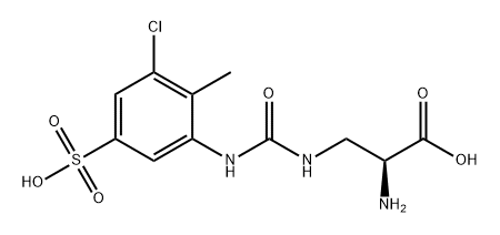 Alanine, 3-[[[(3-chloro-2-methyl-5-sulfophenyl)amino]carbonyl]amino]- Struktur