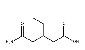 Hexanoic acid, 3-(2-amino-2-oxoethyl)- Struktur