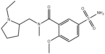 5-(Aminosulfonyl)-N-[(1-ethyl-2-pyrrolidinyl)methyl]-2-methoxy-N-methylbenzamide Struktur