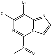 Imidazo[1,2-c]pyrimidine, 8-bromo-7-chloro-5-(methylsulfinyl)- Struktur