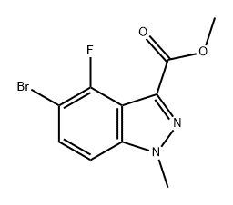 1H-Indazole-3-carboxylic acid, 5-bromo-4-fluoro-1-methyl-, methyl ester Struktur