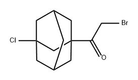 Ethanone, 2-bromo-1-(3-chlorotricyclo[3.3.1.13,7]dec-1-yl)- Struktur