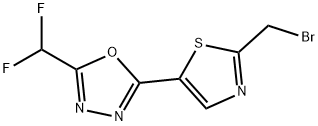 1,3,4-Oxadiazole, 2-[2-(bromomethyl)-5-thiazolyl]-5-(difluoromethyl)- Struktur