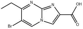 Imidazo[1,2-a]pyrimidine-2-carboxylic acid, 6-bromo-7-ethyl- Struktur