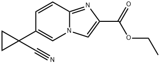 Ethyl 6-(1-cyanocyclopropyl)imidazo[1,2-a]pyridine-2-carboxylate Struktur