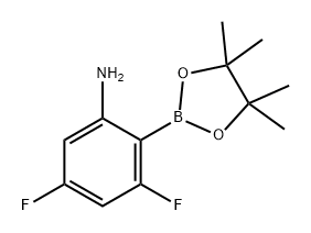 Benzenamine, 3,5-difluoro-2-(4,4,5,5-tetramethyl-1,3,2-dioxaborolan-2-yl)- Struktur