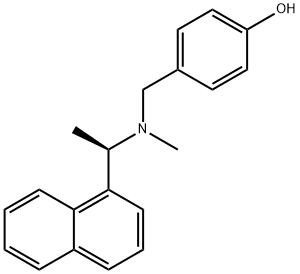 Phenol, 4-[[methyl[(1R)-1-(1-naphthalenyl)ethyl]amino]methyl]- Struktur