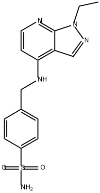 Benzenesulfonamide, 4-[[(1-ethyl-1H-pyrazolo[3,4-b]pyridin-4-yl)amino]methyl]- Struktur