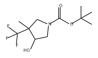 1-Pyrrolidinecarboxylic acid, 4-hydroxy-3-methyl-3-(trifluoromethyl)-, 1,1-dimethylethyl ester Struktur