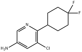 3-Pyridinamine, 5-chloro-6-(4,4-difluorocyclohexyl)- Struktur