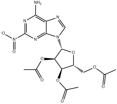 Adenosine, 2-nitro-, 2',3',5'-triacetate Struktur