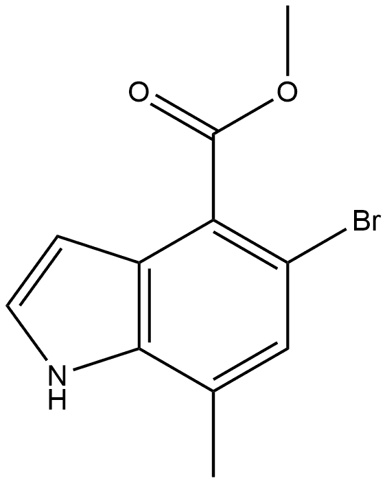 Methyl 5-bromo-7-methyl-1H-indole-4-carboxylate Struktur