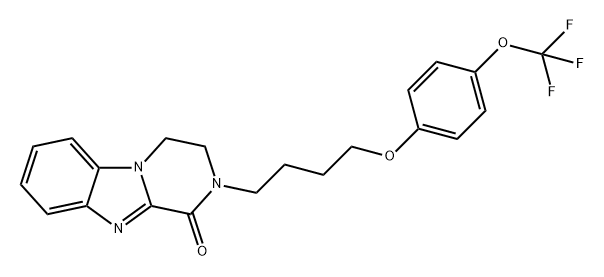 Pyrazino[1,2-a]benzimidazol-1(2H)-one, 3,4-dihydro-2-[4-[4-(trifluoromethoxy)phenoxy]butyl]- Struktur