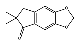 5H-Indeno[5,6-d]-1,3-dioxol-5-one, 6,7-dihydro-6,6-dimethyl- Struktur