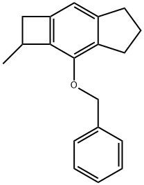 1H-Cyclobut[f]indene, 2,4,5,6-tetrahydro-1-methyl-7-(phenylmethoxy)- Struktur