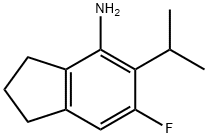 1H-Inden-4-amine, 6-fluoro-2,3-dihydro-5-(1-methylethyl)- Struktur