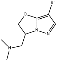 Pyrazolo[5,1-b]oxazole-3-methanamine, 7-bromo-2,3-dihydro-N,N-dimethyl- Struktur