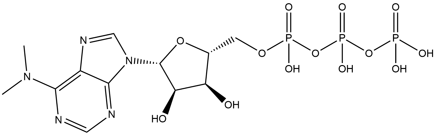 Adenosine 5'-(tetrahydrogen triphosphate), N,N-dimethyl- (9CI) Struktur