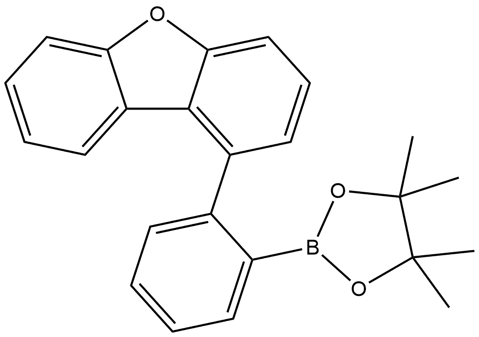 2-(2-(dibenzo[b,d]furan-1-yl)phenyl)-4,4,5,5-tetramethyl-1,3,2-dioxaborolane Struktur