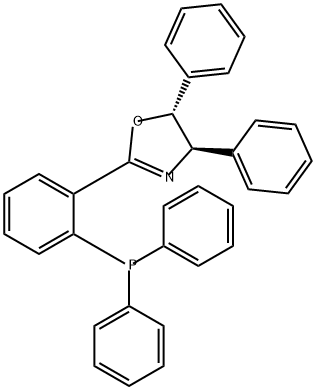 Oxazole, 2-[2-(diphenylphosphino)phenyl]-4,5-dihydro-4,5-diphenyl-, (4R,5R)- Struktur