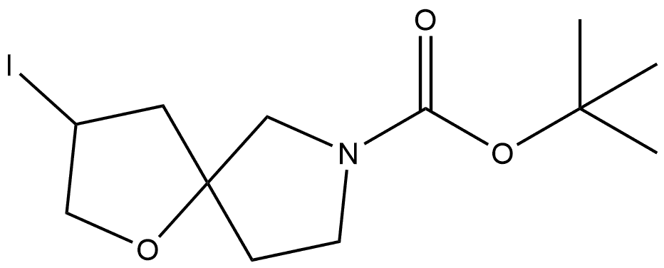 1,1-Dimethylethyl 3-iodo-1-oxa-7-azaspiro[4.4]nonane-7-carboxylate Struktur