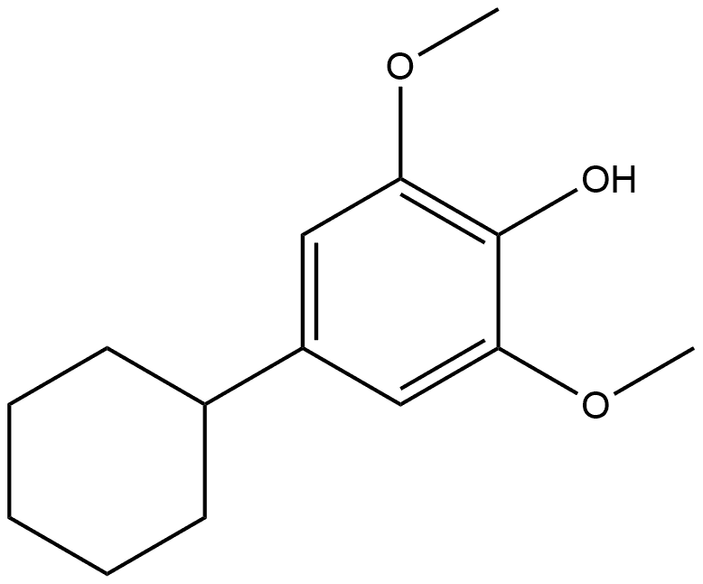 4-Cyclohexyl-2,6-dimethoxyphenol Struktur