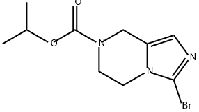 Imidazo[1,5-a]pyrazine-7(8H)-carboxylic acid, 3-bromo-5,6-dihydro-, 1-methylethyl ester Struktur