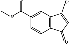 1H-Indene-5-carboxylic acid, 3-bromo-1-oxo-, methyl ester Struktur