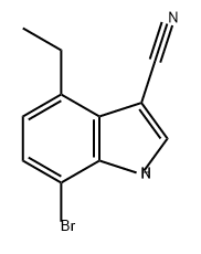 1H-Indole-3-carbonitrile, 7-bromo-4-ethyl- Struktur