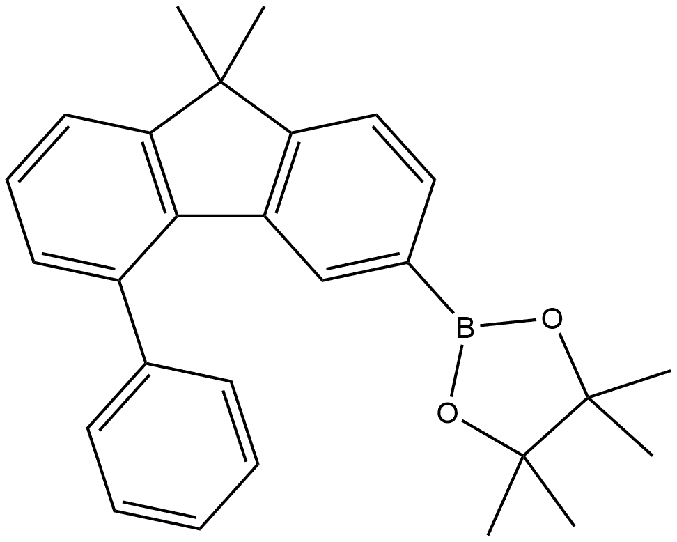 2-(9,9-Dimethyl-5-phenyl-9H-fluoren-3-yl)-4,4,5,5-tetramethyl-1,3,2-dioxaborolane Struktur