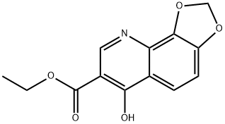 ethyl 6-hydroxy-[1,3]dioxolo[4,5-h]quinoline-7-carboxylate Struktur