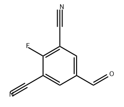 1,3-Benzenedicarbonitrile, 2-fluoro-5-formyl- Struktur