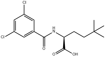 N-(3,5-Dichlorobenzoyl)-5,5-dimethyl-L-norleucine Struktur