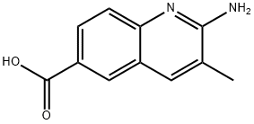 6-Quinolinecarboxylic acid, 2-amino-3-methyl- Struktur