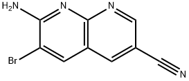 1,8-Naphthyridine-3-carbonitrile, 7-amino-6-bromo- Struktur