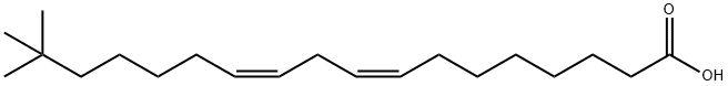 8,11-Octadecadienoic acid, 17,17-dimethyl-, (8Z,11Z)- Struktur