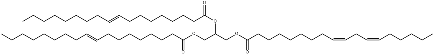 9,12-Octadecadienoic acid (9Z,12Z)-, 2,3-bis[[(9E)-1-oxo-9-octadecen-1-yl]oxy]propyl ester Struktur