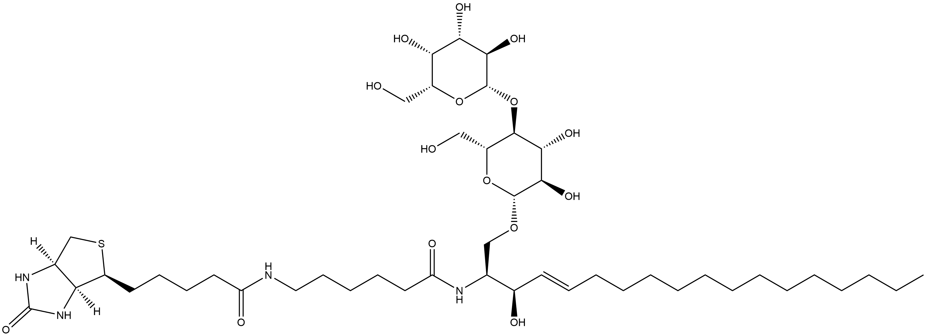 N-Hexanoyl-biotin-lactosylceramide Struktur