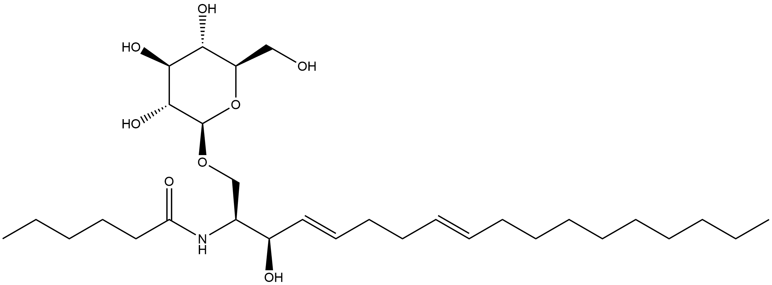 N-Hexanoyl-glucosylceramide(N-C6:0-Glucocerebroside) Struktur